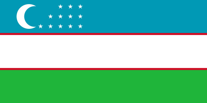 Uzbekistan Official Flag
