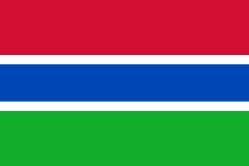 Gambia Official Flag